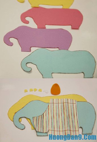 Hướng dẫn chi tiết cách may lót tay hình chú voi đầy đủ