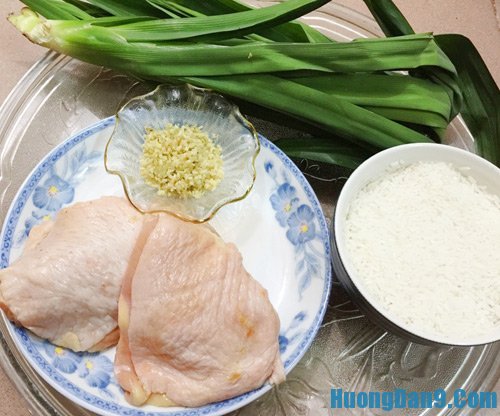 Nguyên liệu làm món gà gói lá dứa đúng chuẩn Thái Lan